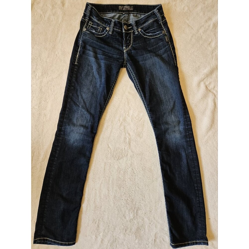 Silver Jeans Berkley Straight Women's Size 26/32 Blue Stretch